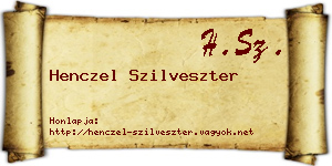 Henczel Szilveszter névjegykártya